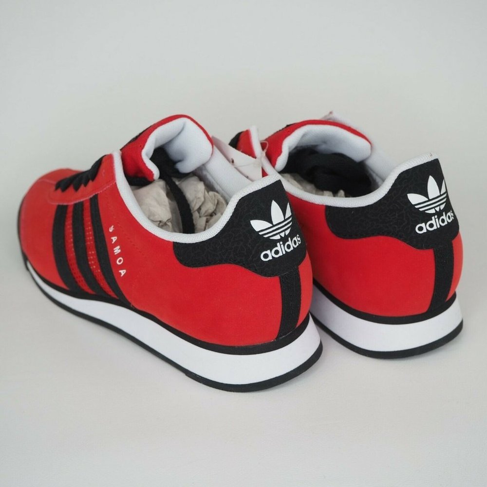 Adidas Samoa J Boys Shoes Red Sneakers Originals Leather C75421 Vintage - Picture 9 of 12